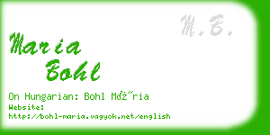 maria bohl business card